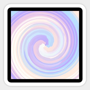 Pencil Stroke Swirl of Soft Pastel Colors Sticker